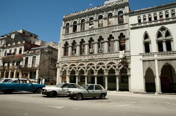 Κτήριο Αποικιακού Στυλ Αβάνα Κούβα — Φωτογραφία Αρχείου