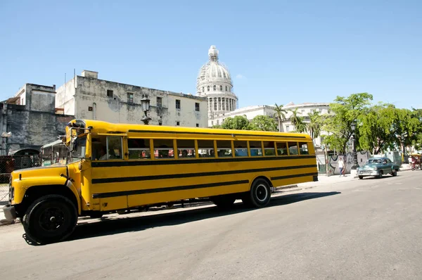 School Bus Havana Cuba — Stock Photo, Image