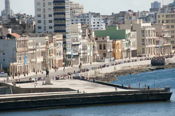 Malecon Street Gebouwen Oud Havana Cuba — Stockfoto