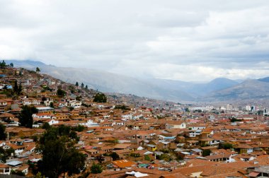 Çatılarına Cusco City - Peru