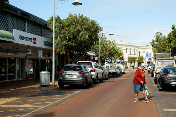 Geraldton Austrália Agosto 2018 Veículos Rua Principal Marine Terrace — Fotografia de Stock