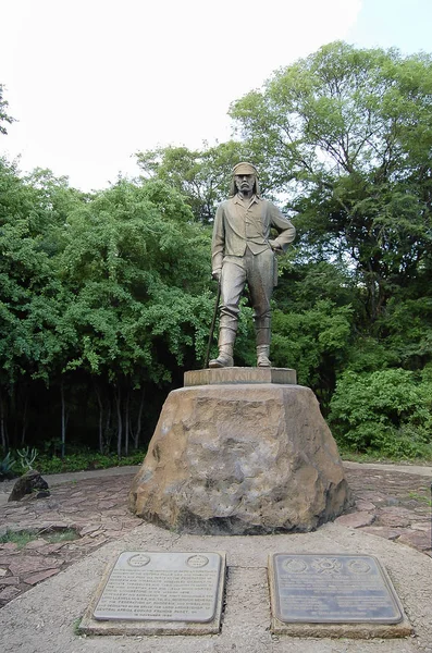 Estatua David Livingstone Victoria Falls Zambia — Foto de Stock