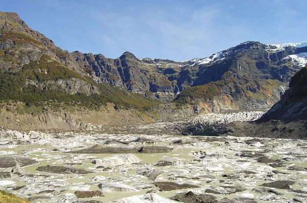 Czarny Lodowiec Tronador Mount Bariloche Argentyna — Zdjęcie stockowe