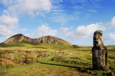 Moai Rano Raraku - Paskalya Adası yakınlarında