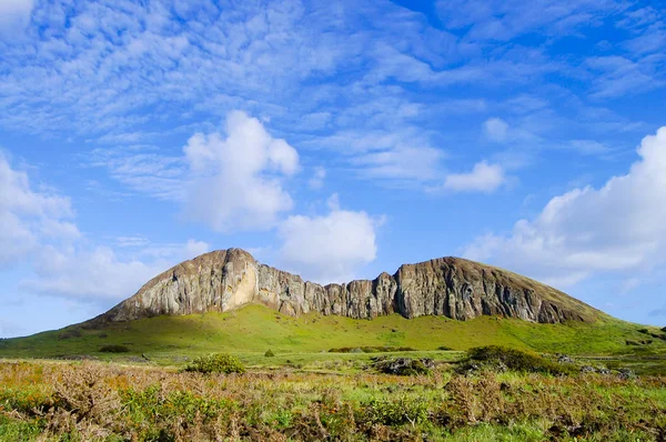 Montanha Rano Raraku Ilha Páscoa — Fotografia de Stock