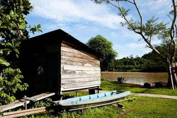 Pueblo Pescadores Parque Nacional Mulu Borneo — Foto de Stock