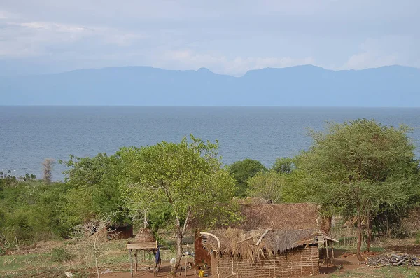 Costa Lago Malawi Malawi — Fotografia de Stock