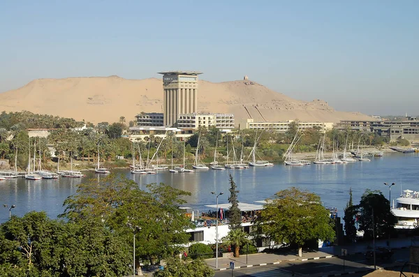 Rio Nilo Assuão Egito — Fotografia de Stock