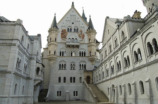 Cour Château Neuschwanstein Allemagne — Photo