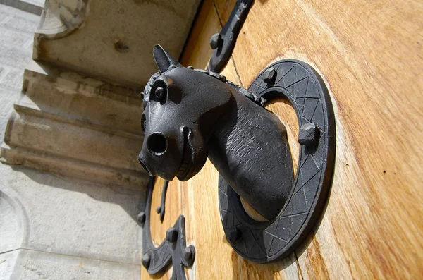 Door Knocker Замок Нойштайн Германия — стоковое фото