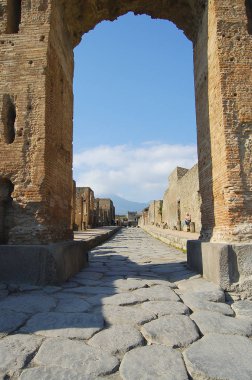 Eski şehir harabeye Pompei'nin - İtalya
