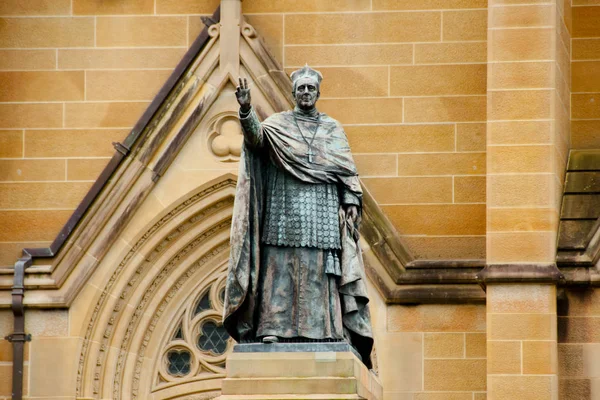 Statue Cardinal Moran Cathédrale Sainte Marie Sydney Australie — Photo