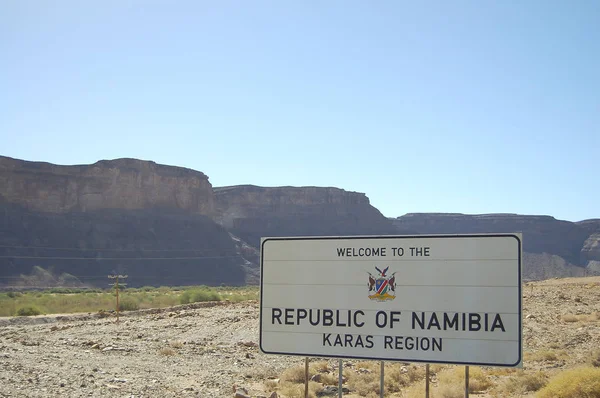 Political Border Sign - Namibia