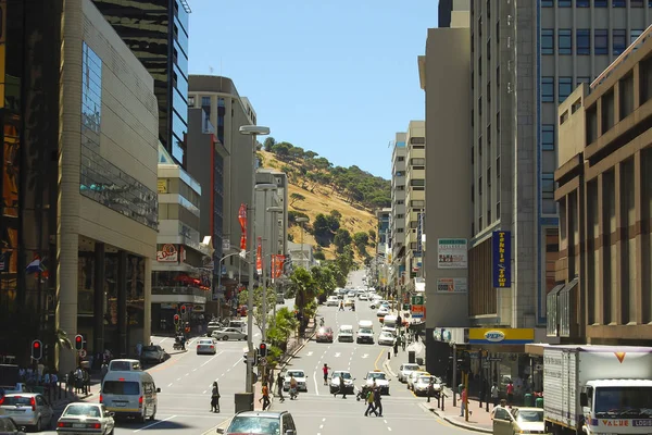 Cape Town África Sul Dezembro 2008 Edifícios Comerciais Veículos Strand — Fotografia de Stock