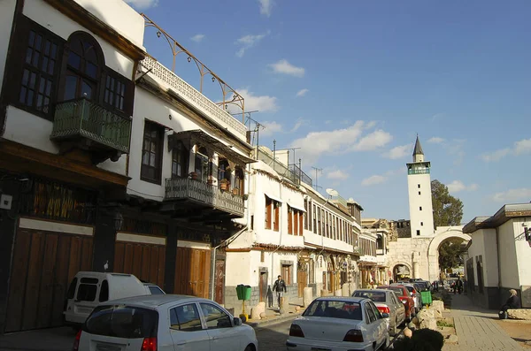 Ulica Damaszku Syria Przed Wojna Domowa — Zdjęcie stockowe