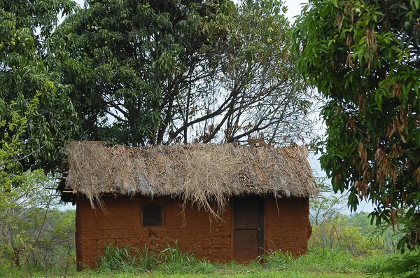 Casa Barro Pueblo Remoto Tanzania — Foto de Stock