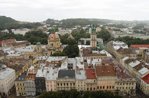 Telhados Lviv City Ucrânia — Fotografia de Stock