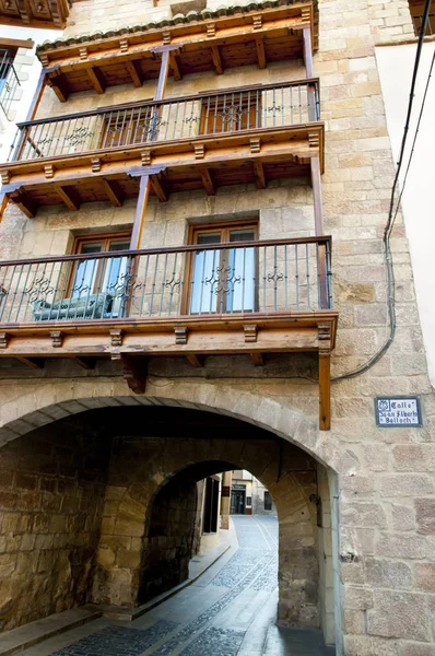 Arch Street Passage Mora Rubielos Spanien — Stockfoto