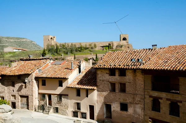 Steingebäude Mora Rubielos Spanien — Stockfoto