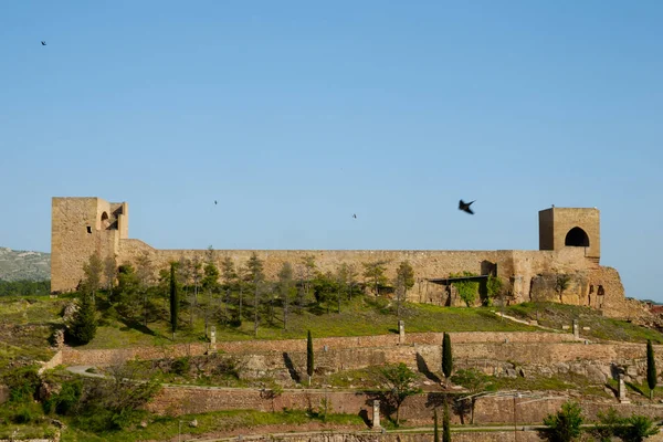 Castle Väggar Mora Rubielos Spanien — Stockfoto