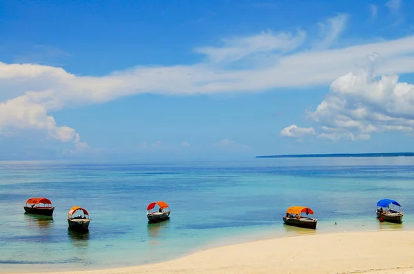 Barcos Ilha Chumbe Zanzibar Tanzânia — Fotografia de Stock