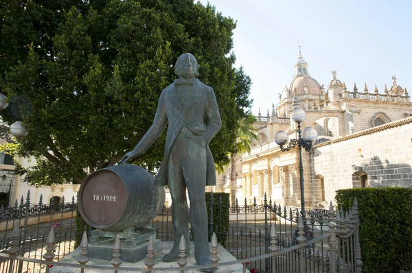 Estátua Tio Pepe Jerez Frontera Espanha — Fotografia de Stock