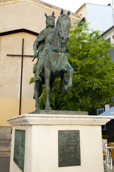 Statua Alfonso Viii Cuenca Spagna — Foto Stock