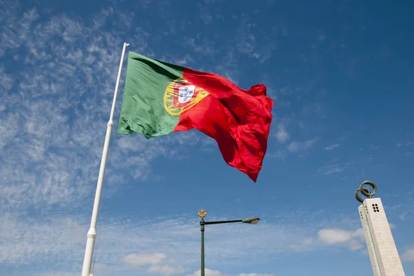 National Flag Monument Carnation Revolution Lisbon Portugal — Stock Photo, Image