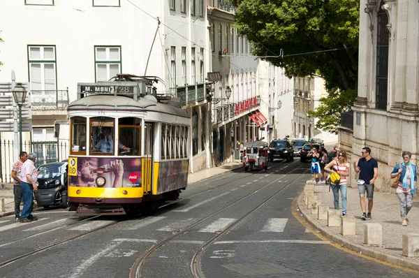 Lizbona Portugalia Czerwca 2016 Publiczny Tramwaj Stolicy Użyciu Ponad 100 — Zdjęcie stockowe