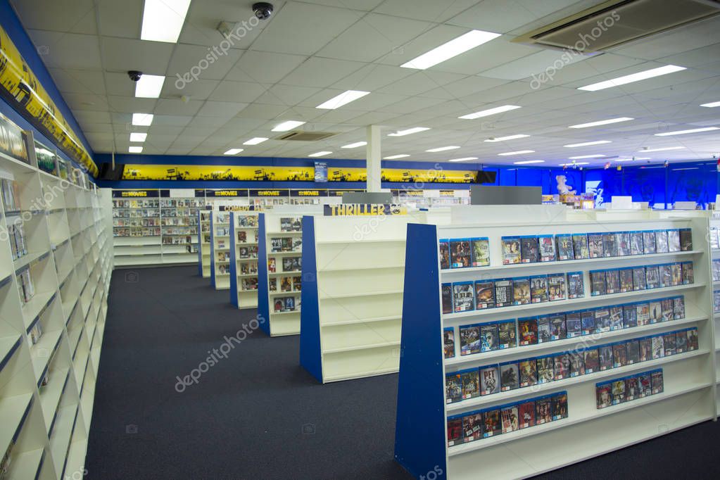 PERTH, AUSTRALIA - March 13, 2019: The last Blockbuster video store in Australia closing down in the suburb of Morley