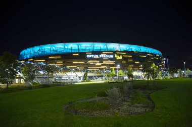 Perth, Avustralya - 3 Mart 2019: 60000 kişi kapasiteli Ocak 2018 yılında açılan Perth Optus Stadyumu