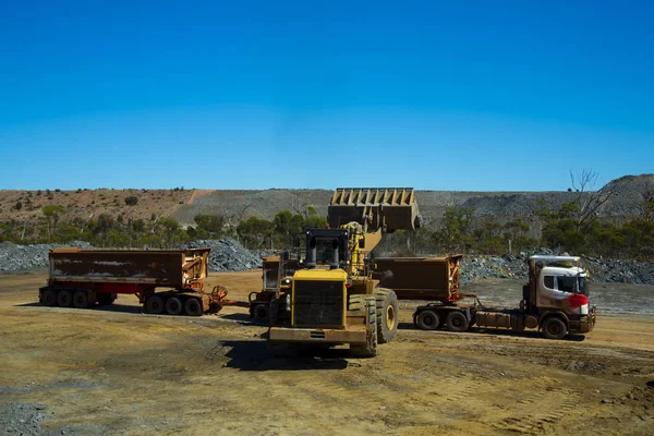 Minería Mineral Carga Tren Carretera — Foto de Stock