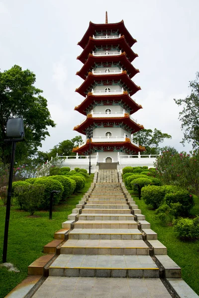 Storey Pagoda Κινέζικα Κήπος Σιγκαπούρη — Φωτογραφία Αρχείου