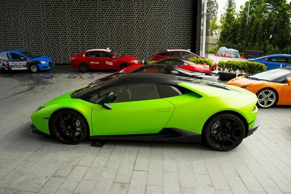 Singapour Ville Singapour Avril 2019 Modèle Lamborghini Huracan Avec Moteur — Photo