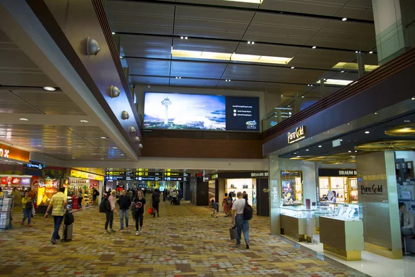 Ciudad Singapur Singapur Abril 2019 Sala Terminales Pasajeros Aeropuerto Changi —  Fotos de Stock