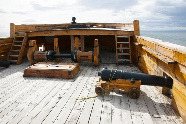 Deck Old Wooden Ship — ストック写真