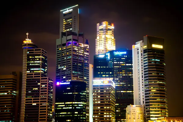 Singapore City Singapore Aprile 2019 Singapore City Skyline Marina Bay — Foto Stock