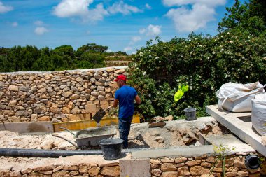 Malta 'da Stone Walkway İnşaat