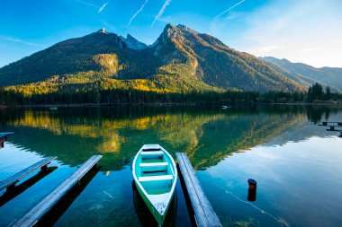 Bavyera 'daki Hintersee Gölü - Almanya