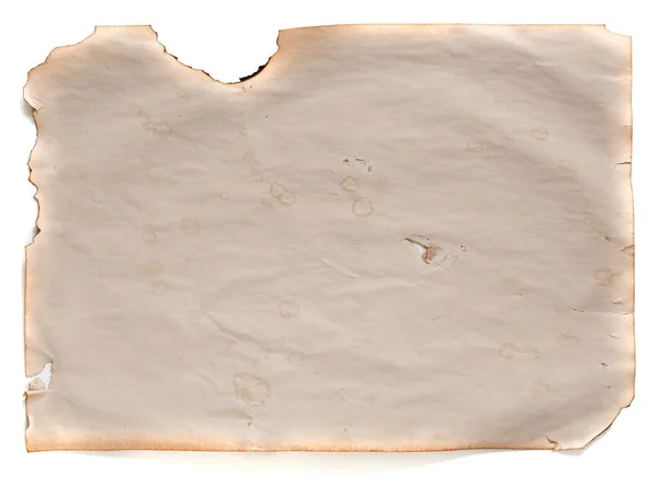 Лист Старой Бумаги Белом Столе — стоковое фото