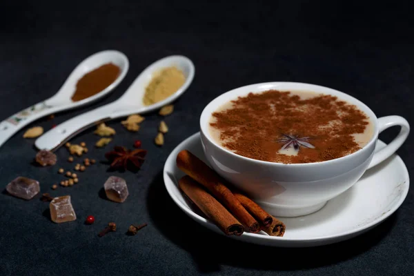 Индийский чай Масала со специями — стоковое фото