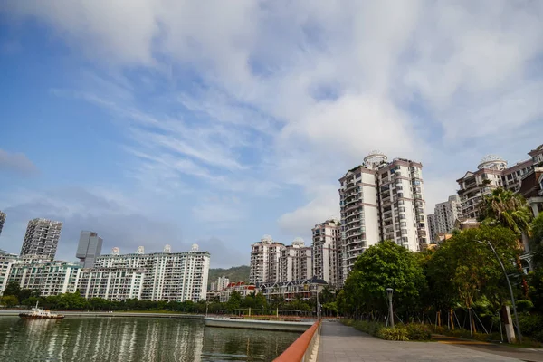 Área residencial municipal de arranha-céus na China — Fotografia de Stock
