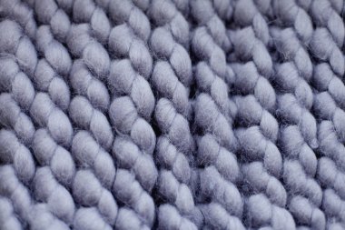 Gri örgü desen, doku veya arka plan closeup 