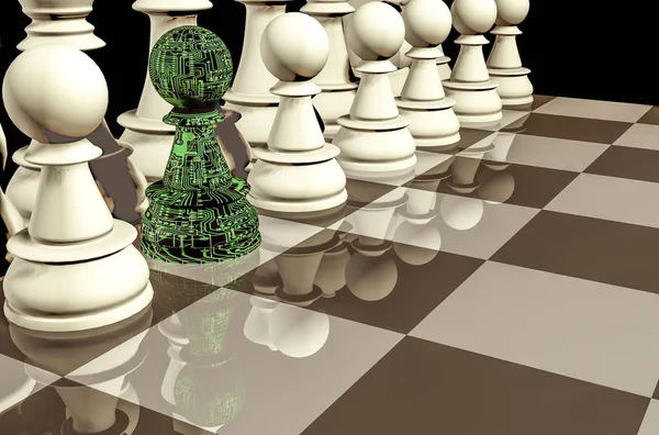 Desktop Wallpapers » 3D Backgrounds » Green Chess Board »