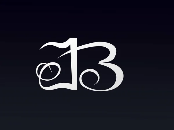 3d font, Font stylization of the letters J & B font composition of the logo. 3D rendering.