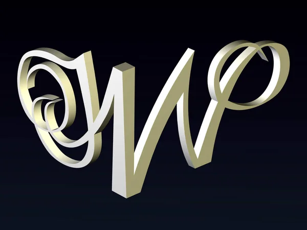 Betűtípus Font Stylization Letters Font Composition Logo Renderelés — Stock Fotó