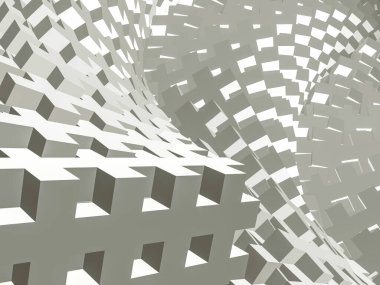 Arkaplan ve doku için geometrik şekilli soyut bileşim. Görsel efekt. 3B görüntüleme.