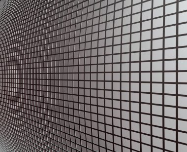 Çizgiler ve karelerle soyut kompozisyon. 3B görüntüleme.