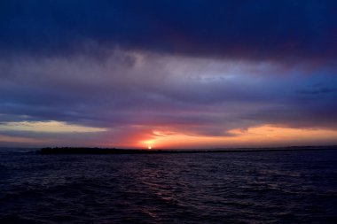Florida Sahili kapalı günbatımı