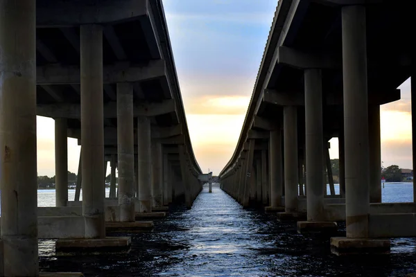 Флорида Мост Закате — стоковое фото